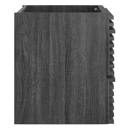 Render 24" Wall-Mount Bathroom Vanity Cabinet (Sink Basin Not Included) in Charcoal
