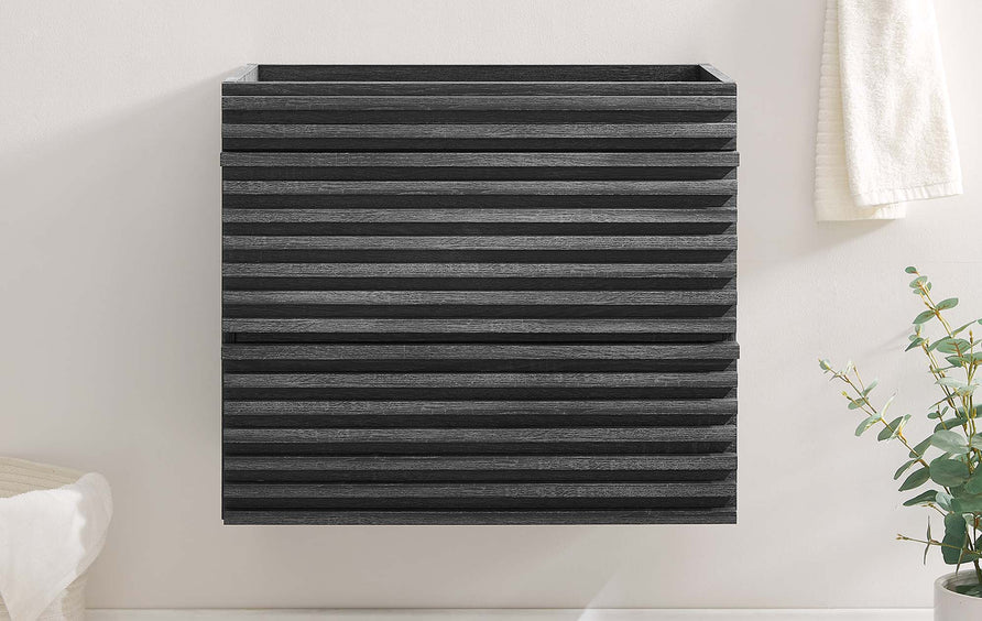 Vera 24" Wall-Mount Bathroom Vanity Cabinet (Sink Basin Not Included) in Charcoal