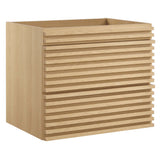 Vera 24" Wall-Mount Bathroom Vanity Cabinet (Sink Basin Not Included) in Oak