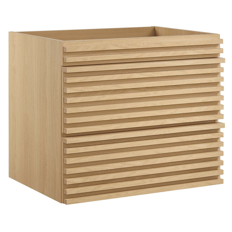 Vera 24" Wall-Mount Bathroom Vanity Cabinet (Sink Basin Not Included) in Oak