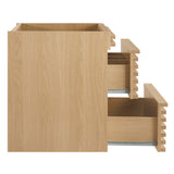 Vera 24" Wall-Mount Bathroom Vanity Cabinet (Sink Basin Not Included) in Oak