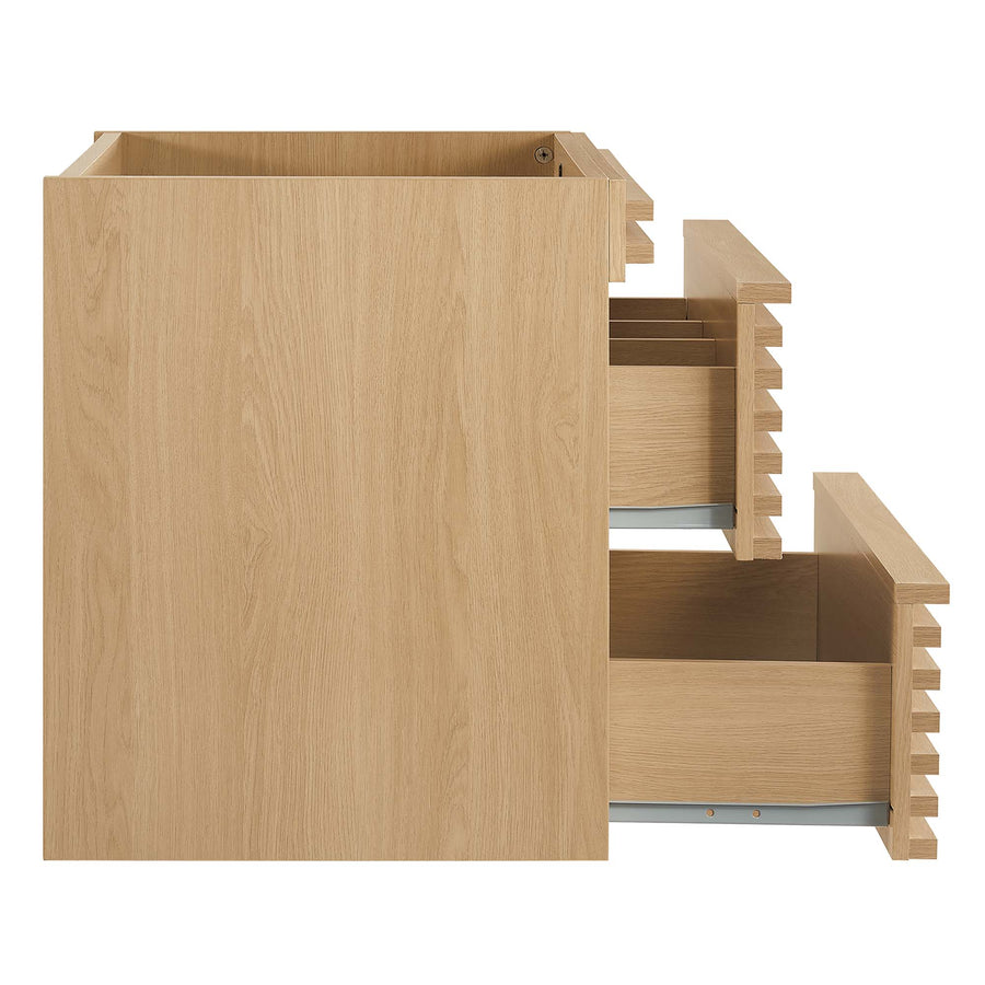 Vera 24" Wall-Mount Bathroom Vanity Cabinet (Sink Basin Not Included) in Oak