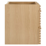 Vera 24" Wall-Mount Bathroom Vanity Cabinet (Sink Basin Not Included) in Oak