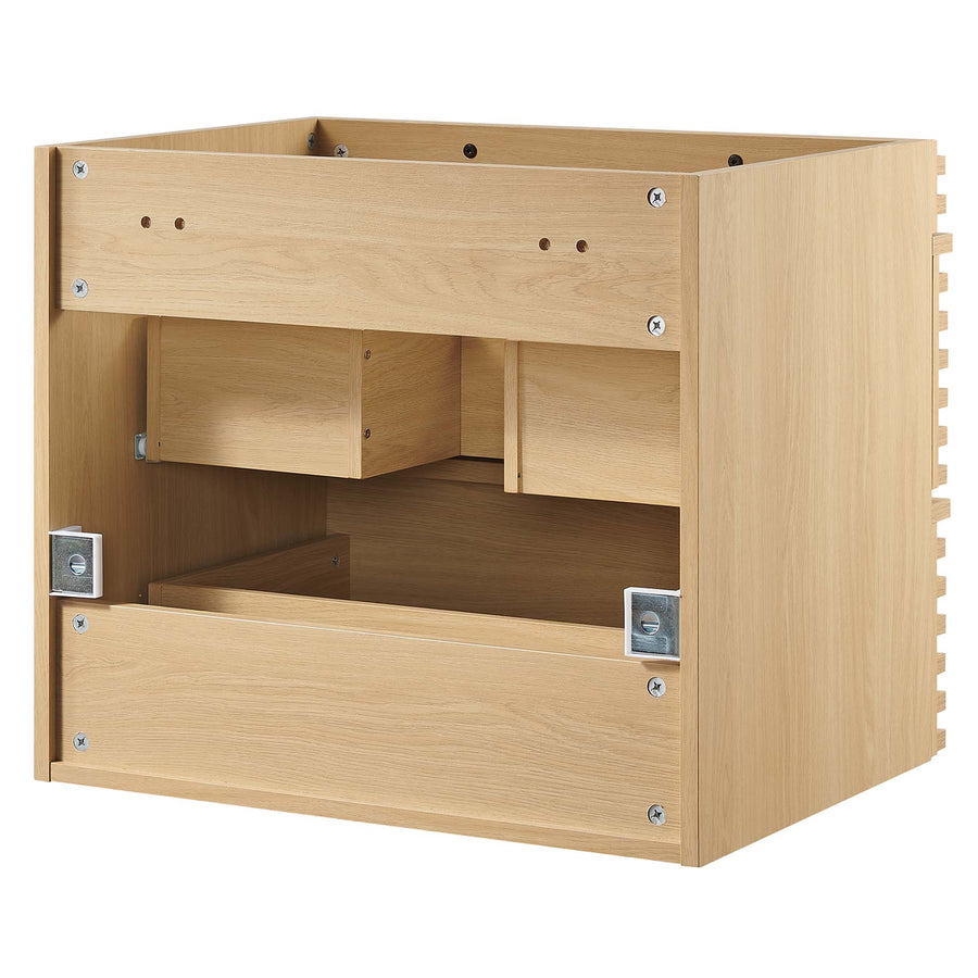 Vera 24" Wall-Mount Bathroom Vanity Cabinet (Sink Basin Not Included) in Oak