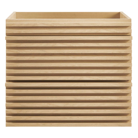 Render 24" Wall-Mount Bathroom Vanity Cabinet (Sink Basin Not Included) in Oak