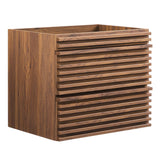 Vera 24" Wall-Mount Bathroom Vanity Cabinet (Sink Basin Not Included) in Walnut