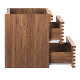 Vera 24" Wall-Mount Bathroom Vanity Cabinet (Sink Basin Not Included) in Walnut