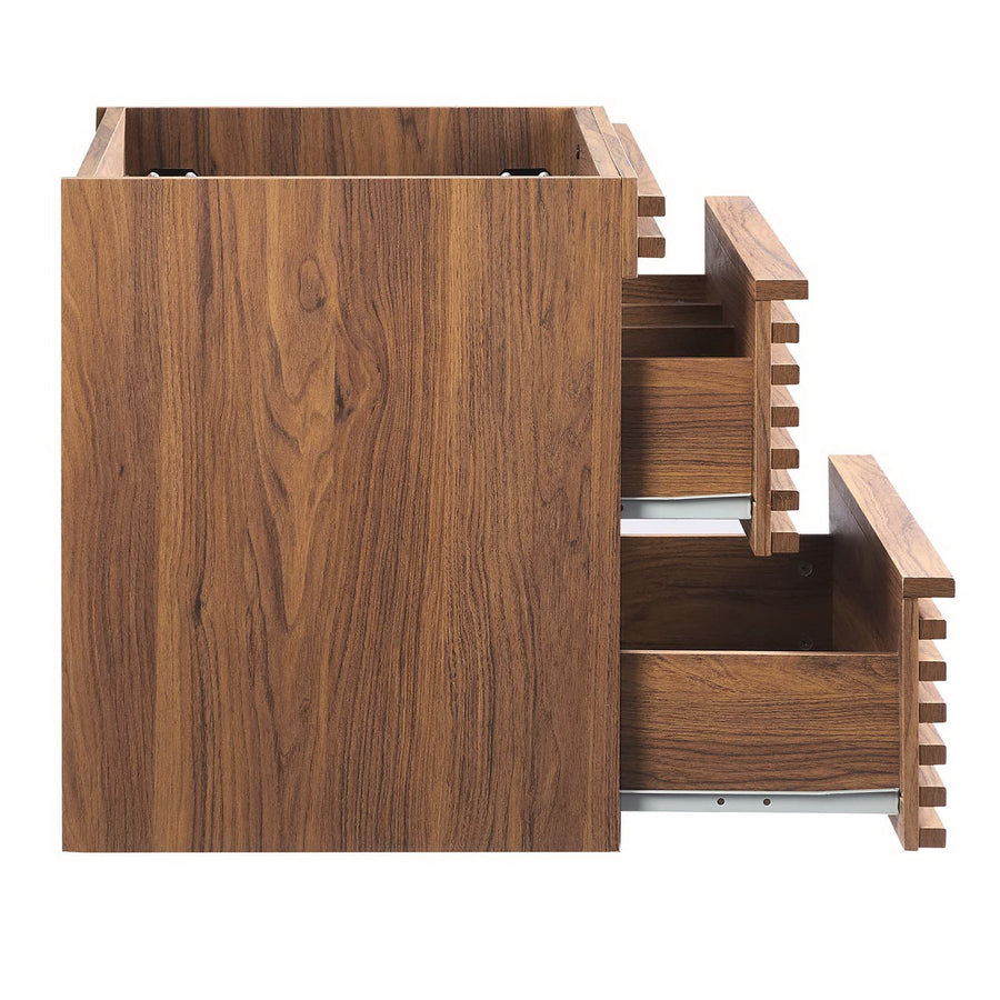 Vera 24" Wall-Mount Bathroom Vanity Cabinet (Sink Basin Not Included) in Walnut