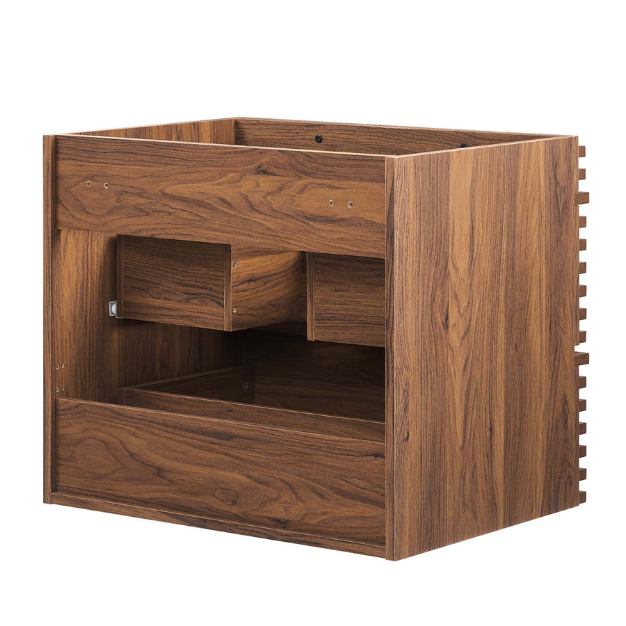 Vera 24" Wall-Mount Bathroom Vanity Cabinet (Sink Basin Not Included) in Walnut