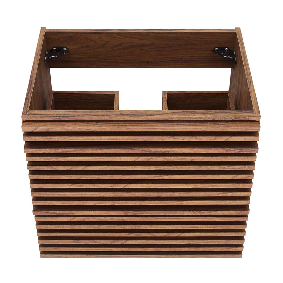 Vera 24" Wall-Mount Bathroom Vanity Cabinet (Sink Basin Not Included) in Walnut