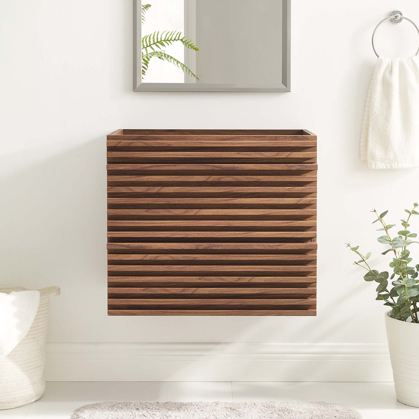 Render 24" Wall-Mount Bathroom Vanity Cabinet (Sink Basin Not Included) by Furniture For America
