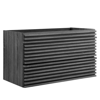 Render 24" Wall-Mount Bathroom Vanity Cabinet (Sink Basin Not Included) by Furniture For America