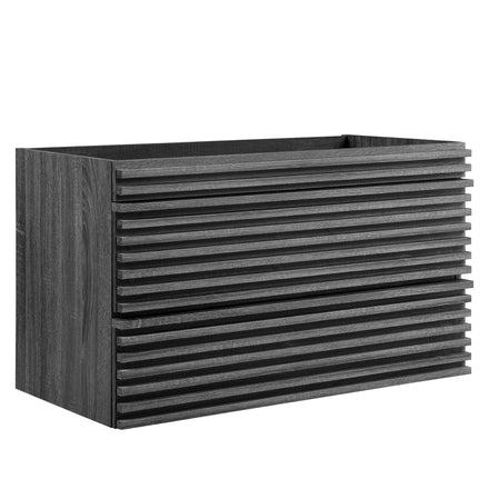 Render 36" Wall-Mount Bathroom Vanity Cabinet (Sink Basin Not Included) in Charcoal