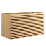 Vera 36" Wall-Mount Bathroom Vanity Cabinet (Sink Basin Not Included) in Oak