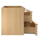 Vera 36" Wall-Mount Bathroom Vanity Cabinet (Sink Basin Not Included) in Oak