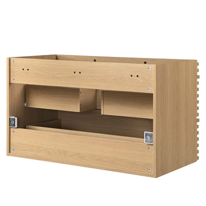 Render 24" Wall-Mount Bathroom Vanity Cabinet (Sink Basin Not Included) by Furniture For America