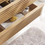 Vera 36" Wall-Mount Bathroom Vanity Cabinet (Sink Basin Not Included) in Oak