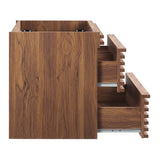 Vera 36" Wall-Mount Bathroom Vanity Cabinet (Sink Basin Not Included) in Walnut