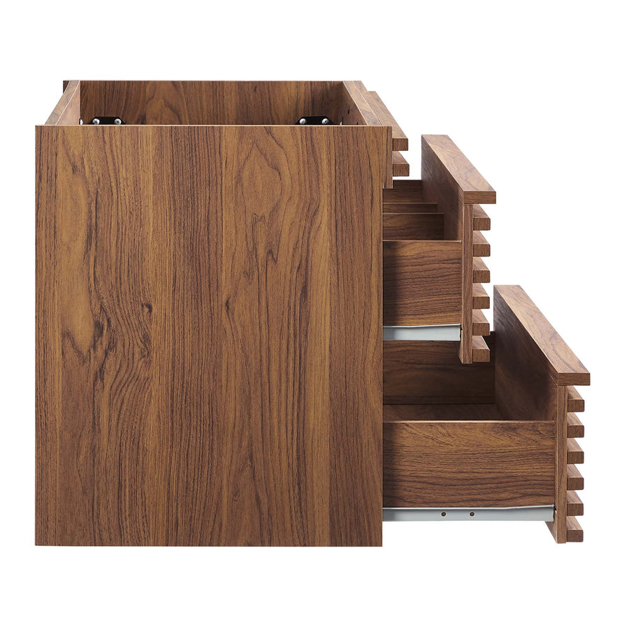 Vera 36" Wall-Mount Bathroom Vanity Cabinet (Sink Basin Not Included) in Walnut