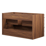 Vera 36" Wall-Mount Bathroom Vanity Cabinet (Sink Basin Not Included) in Walnut