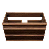 Vera 36" Wall-Mount Bathroom Vanity Cabinet (Sink Basin Not Included) in Walnut