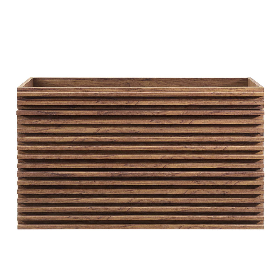 Vera 36" Wall-Mount Bathroom Vanity Cabinet (Sink Basin Not Included) in Walnut