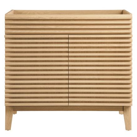 Render 36" Bathroom Vanity Cabinet in Oak