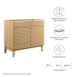 Vera 36" Bathroom Vanity Cabinet in Oak