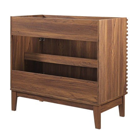 Render 36" Bathroom Vanity Cabinet in Walnut