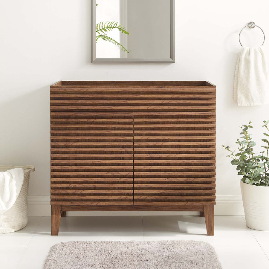 Vera 36" Bathroom Vanity Cabinet in Walnut