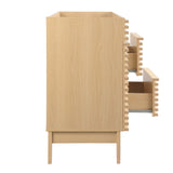 Vera 48" Single Sink Compatible (not included) Bathroom Vanity Cabinet in Oak