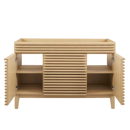 Render 48" Single Sink Compatible (not included) Bathroom Vanity Cabinet by Furniture For America