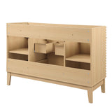 Vera 48" Single Sink Compatible (not included) Bathroom Vanity Cabinet in Oak