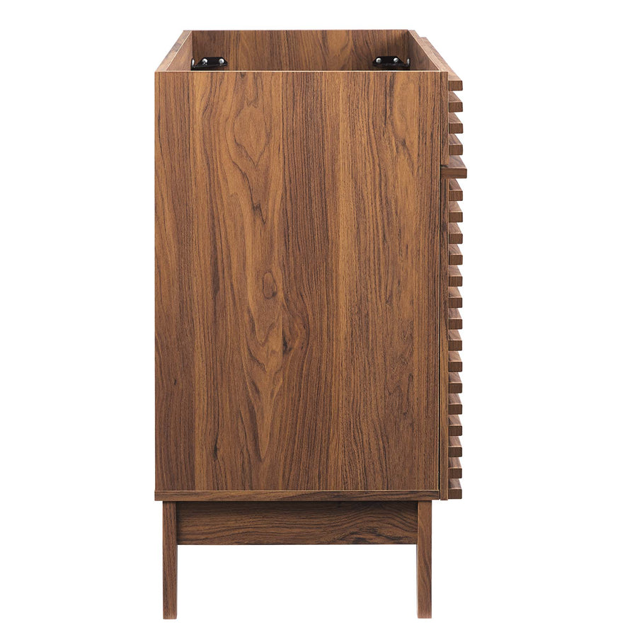 Vera 48" Single Sink Compatible (not included) Bathroom Vanity Cabinet in Walnut