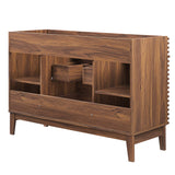 Vera 48" Single Sink Compatible (not included) Bathroom Vanity Cabinet in Walnut