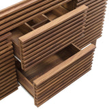 Vera 48" Single Sink Compatible (not included) Bathroom Vanity Cabinet in Walnut