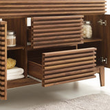 Vera 48" Single Sink Compatible (not included) Bathroom Vanity Cabinet in Walnut