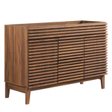 Vera 48" Double Sink Compatible (Not Included) Bathroom Vanity Cabinet in Walnut