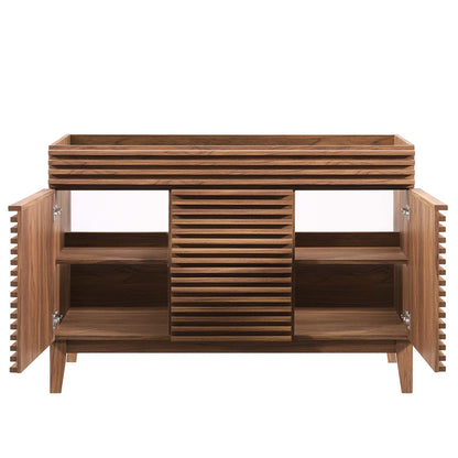 Render 48" Double Sink Compatible (Not Included) Bathroom Vanity Cabinet by Furniture For America
