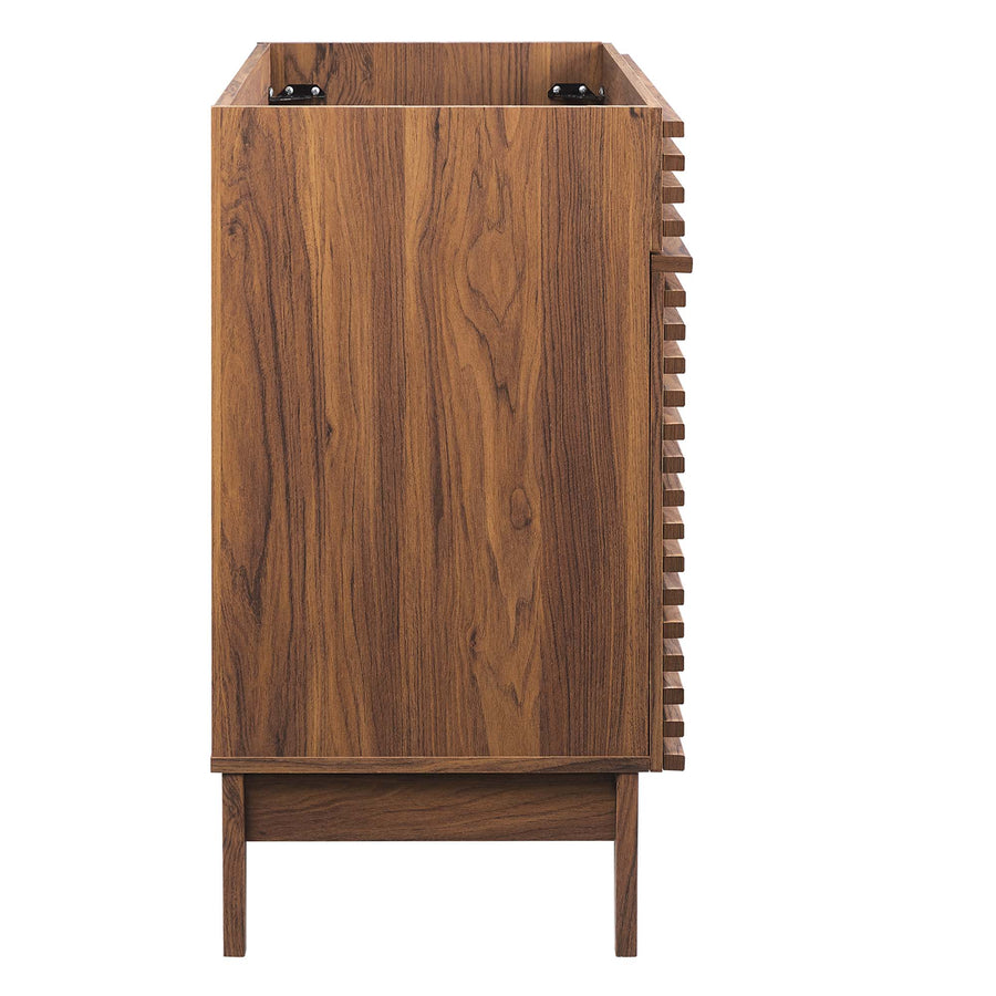 Vera 48" Double Sink Compatible (Not Included) Bathroom Vanity Cabinet in Walnut