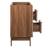 Vera 48" Double Sink Compatible (Not Included) Bathroom Vanity Cabinet in Walnut