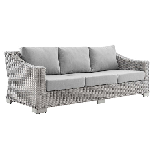 Conway 4-Piece Sunbrella® Outdoor Patio Wicker Rattan Furniture Set by Furniture For America