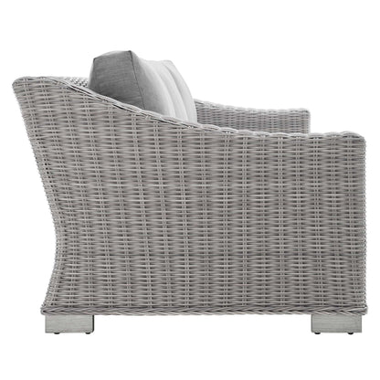 Conway 4-Piece SunbrellaÂ® Outdoor Patio Wicker Rattan Furniture Set by Furniture For America