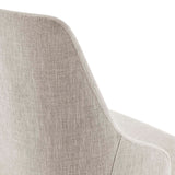 Roscoe Swivel Upholstered Office Chair in Black Beige