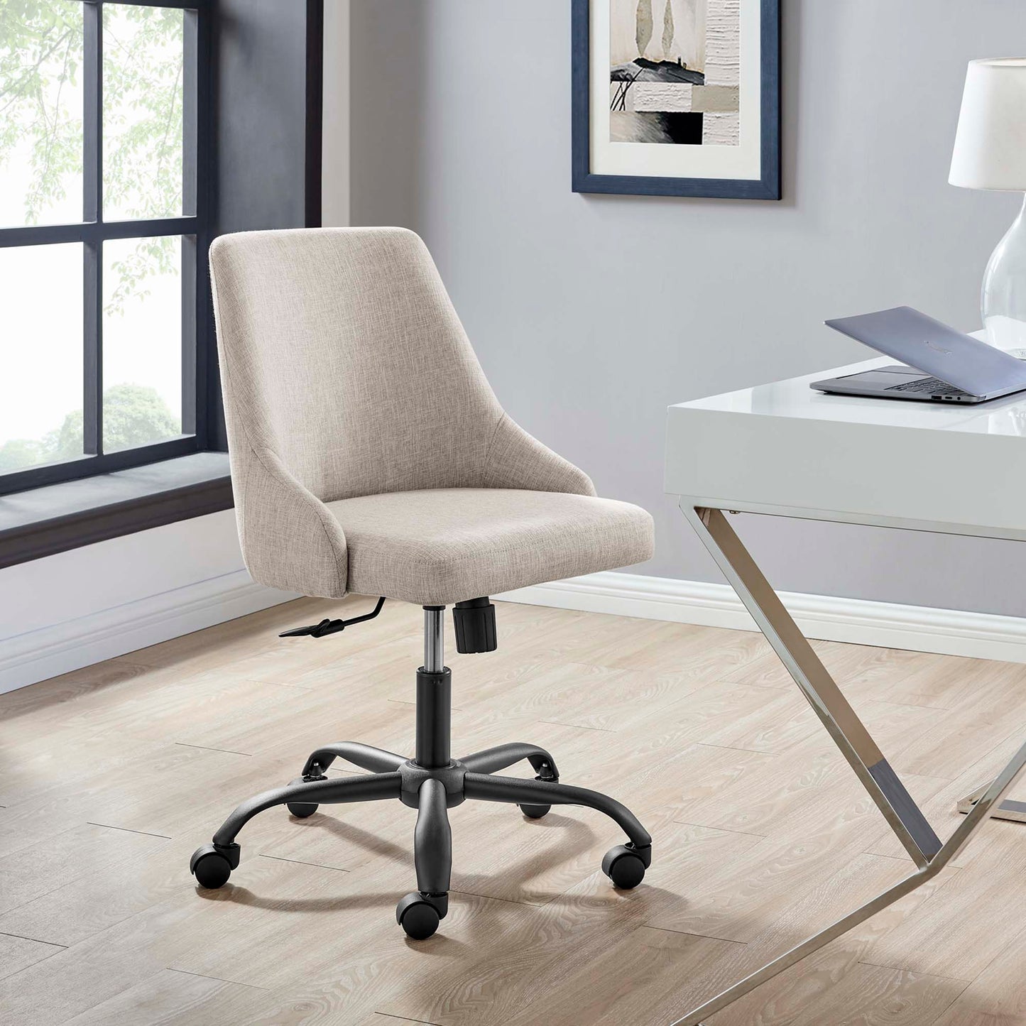 Designate Swivel Upholstered Office Chair by Furniture for America
