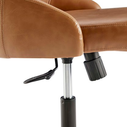 Designate Swivel Vegan Leather Office Chair by Furniture for America