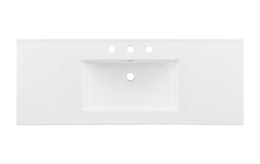 Calla 48" Single Basin Bathroom Sink in White