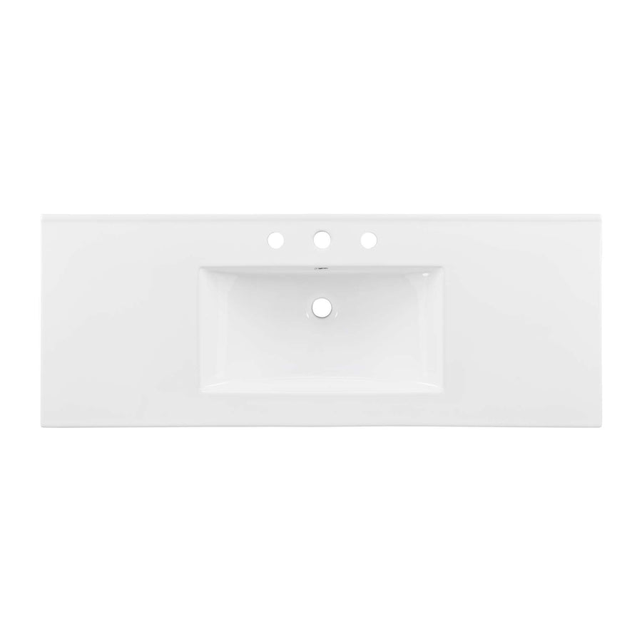 Calla 48" Single Basin Bathroom Sink in White