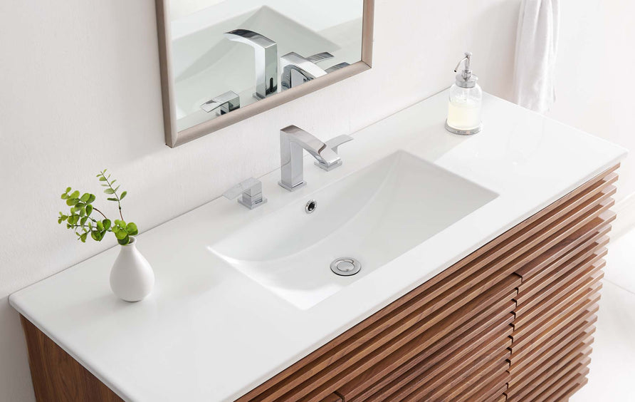 Calla 48" Single Basin Bathroom Sink in White
