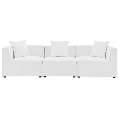 Saybrook 3-Piece Outdoor Patio Upholstered Sectional Sofa by Furniture For America